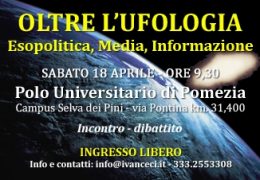 Convegno all’Università di Pomezia. La diretta su internet.