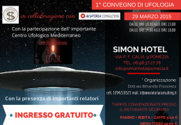 29 Marzo 2015 – Convegno ufologico a Pomezia